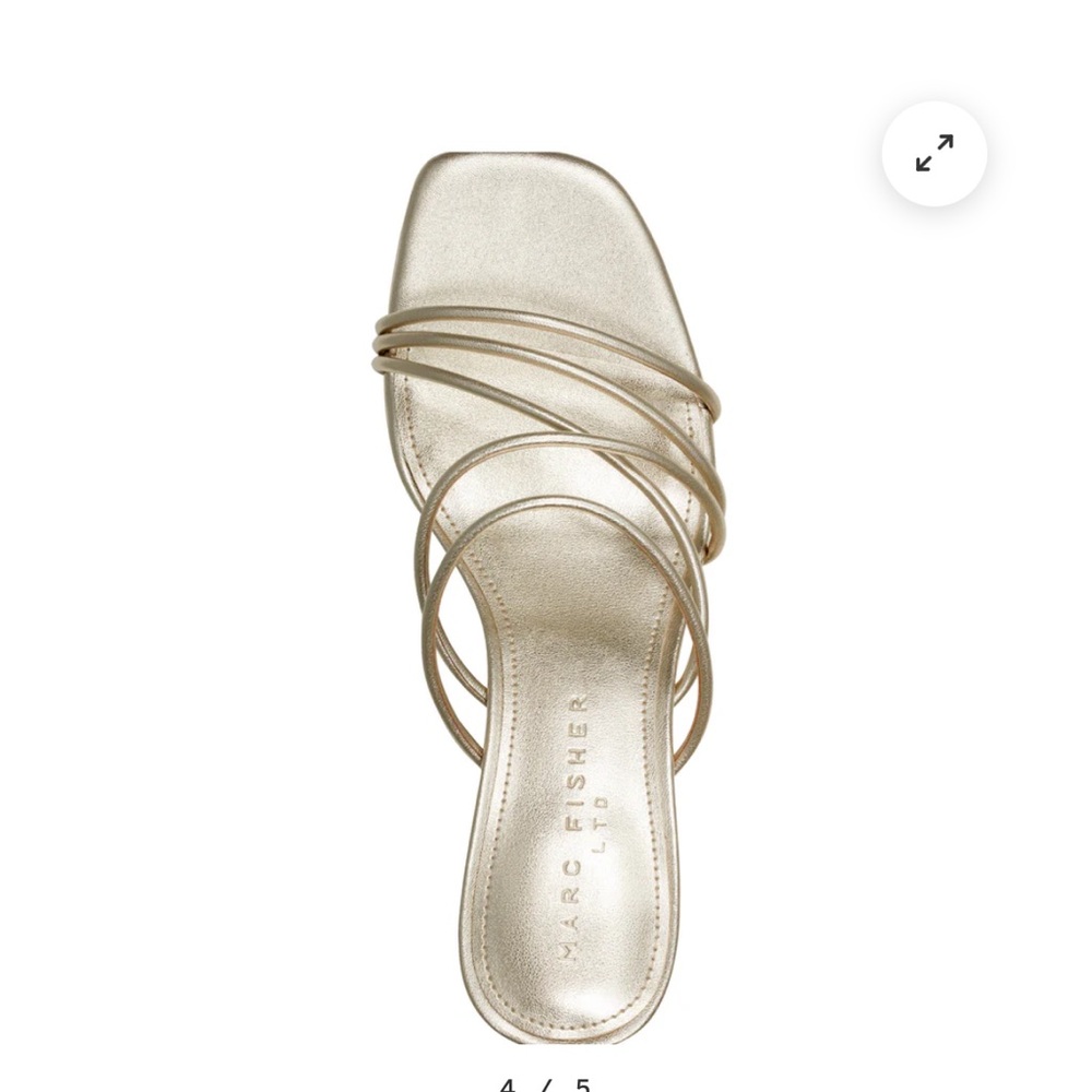 Marc Fisher Gold Strappy Heels -